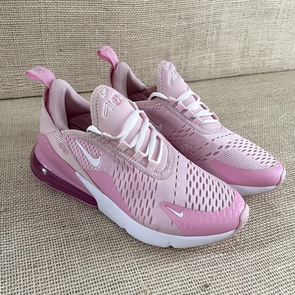 Nike Air Max 270 Gs Pink Foam and White [CV9645-600] Exc Cond! Youth size 6Y - Picture 1 of 12
